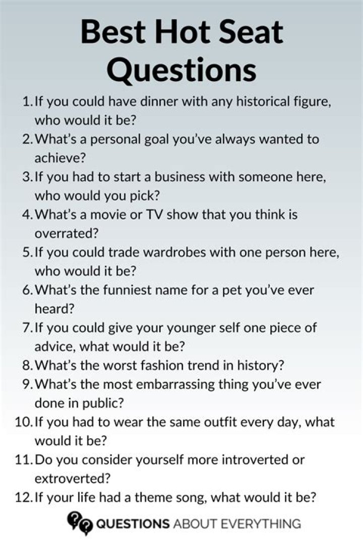 Unlocking The Secrets Of "Hot Seat Questions Funny": Discoveries And Insights