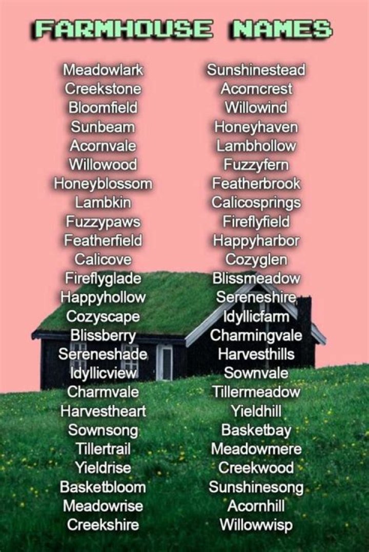 Unveiling Enchanting Farmhouse Names: A Journey To Discovery