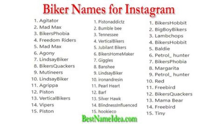 Unveiling The Enigmatic World Of Biker Names Female